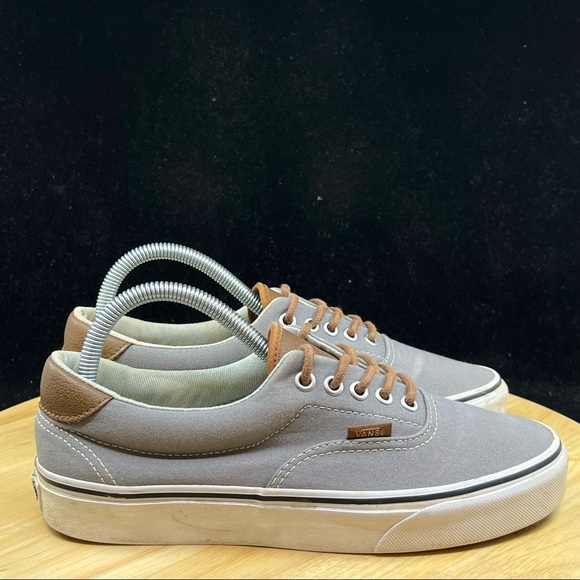 Vans Off The Wall Shoes Unisex Mens Size 7 Canvas Low Top leather tongue - Picture 4 of 10
